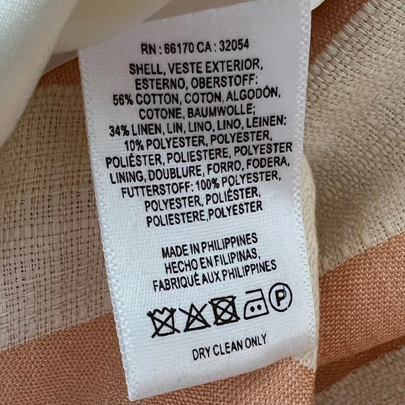 Anthropologie HD in Paris Sleeveless Chevron Linen Blend Pleated Top Siz… - Picture 7 of 7